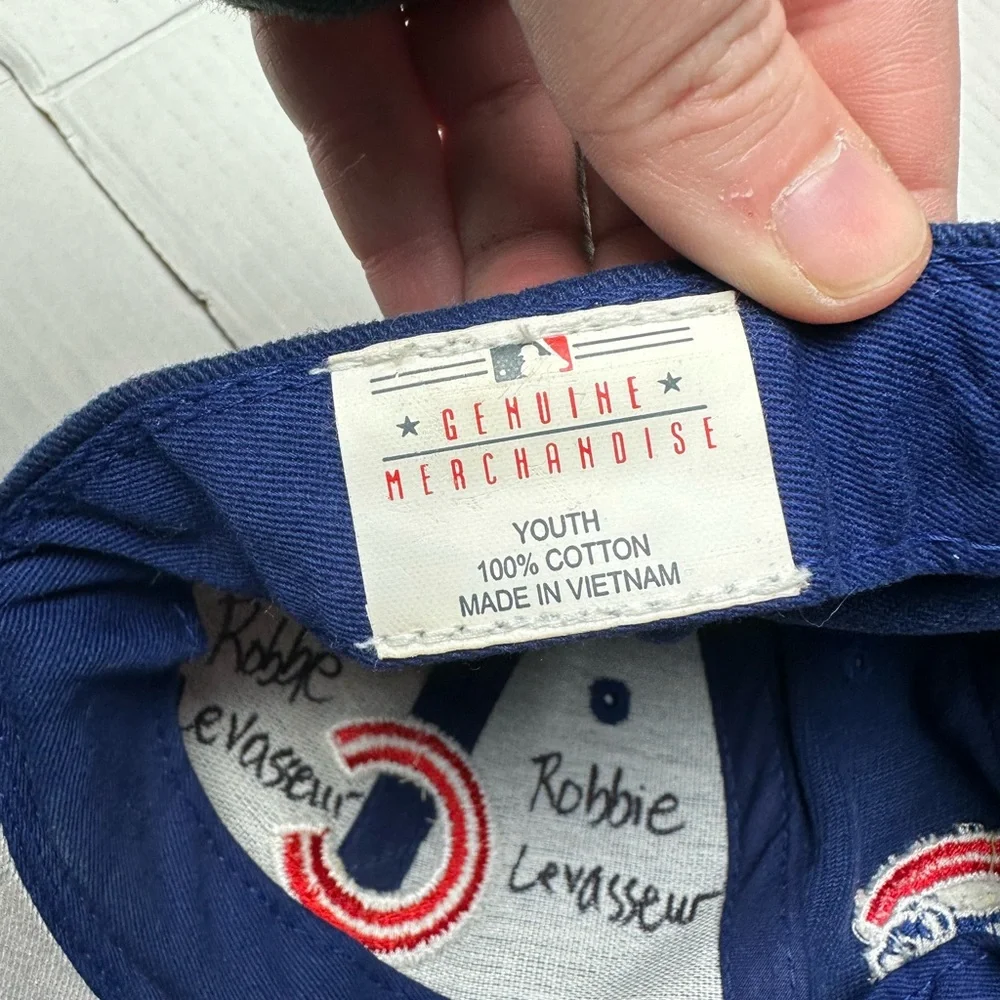 Chicago Cubs Baseball Cap Youth Fan Favorite Tag Cotton‎ Vintage Hook Loop Tape